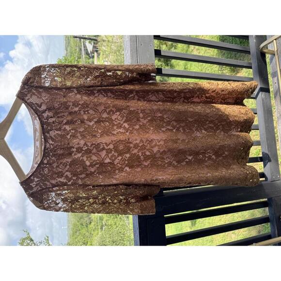 Fossil Lace Brown Dress Size S - Picture 1 of 6